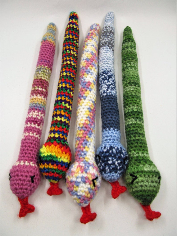3 Cats Crochet Snake 12"
