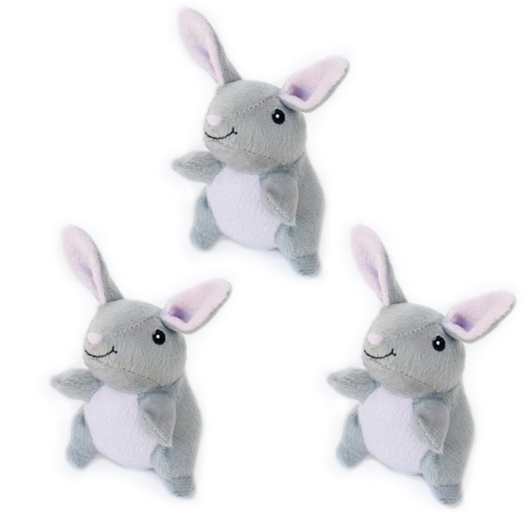 Zippy Paws Miniz Bunnies 3pk