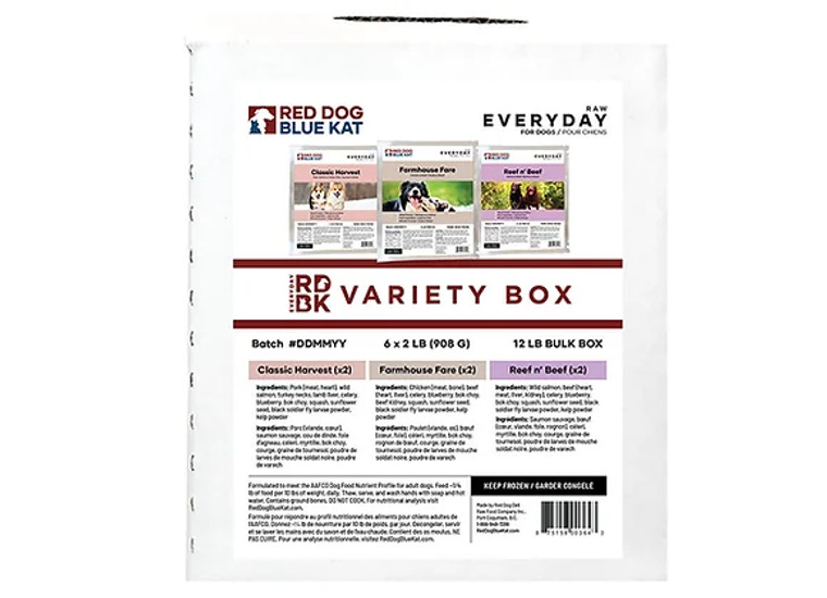 Red Dog Everyday Raw Variety 12lb Bulk