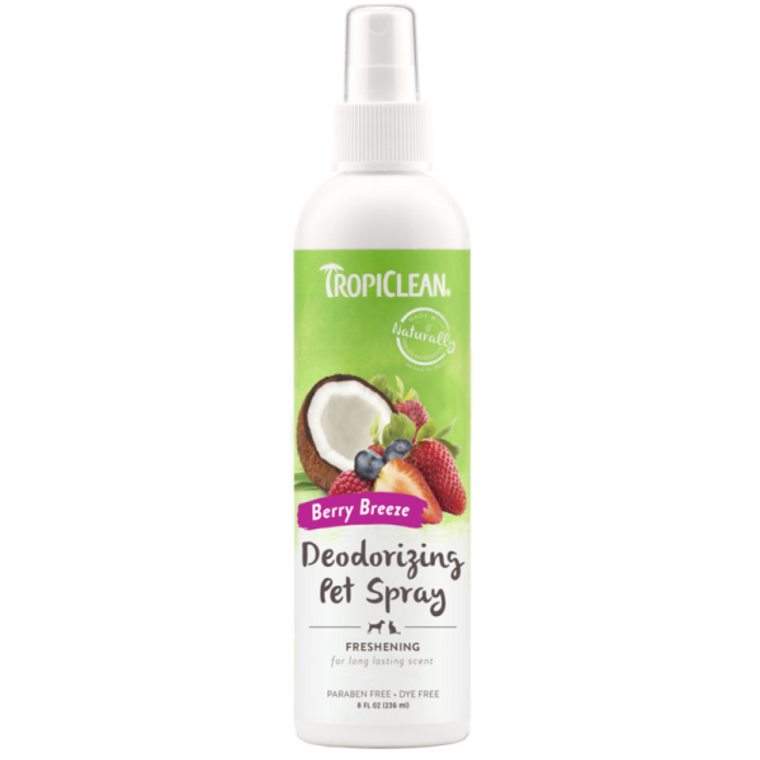 TropiClean Deodorizing  Pet Spray Berry Breeze 8 oz