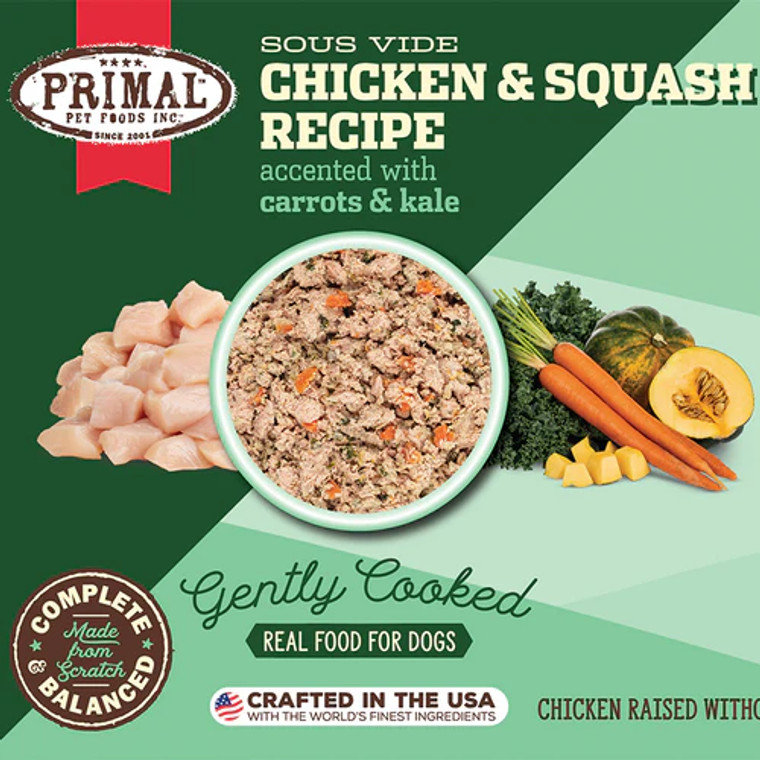 Primal Gently Cooked Chicken & Squash Recipe - 8oz (DISC)