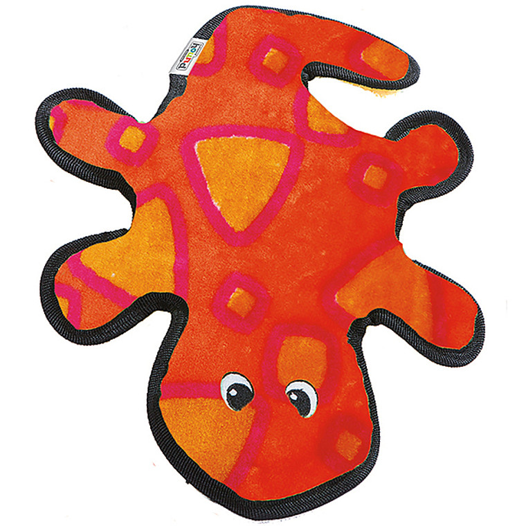 Outward Hound Invincibles Gecko Red & Orange 4 Squeaks