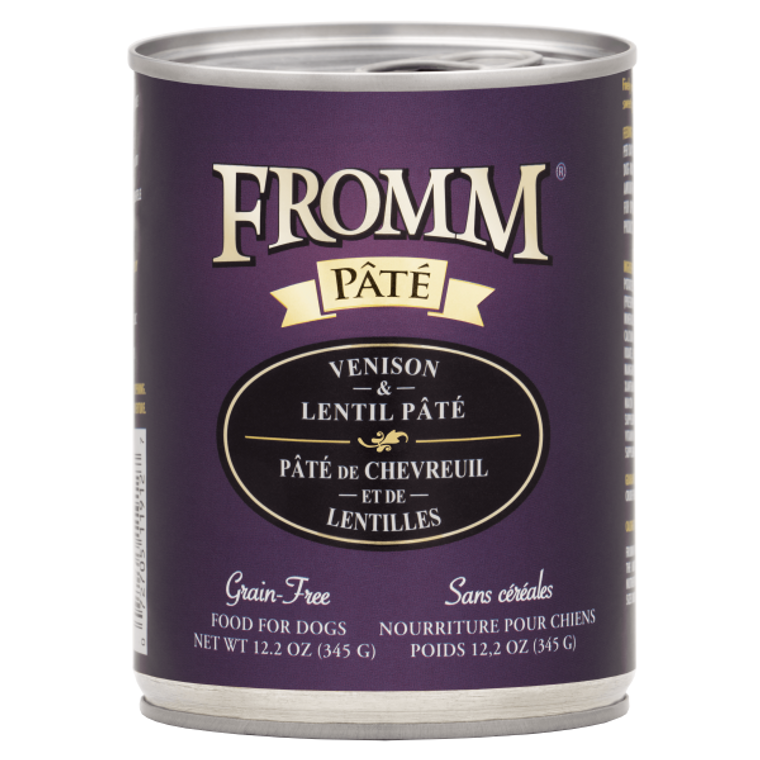 Fromm Can Venison & Lentil Pate 12.2 oz/12 Case