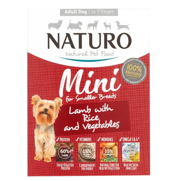 Naturo Dog Trays Lamb & Rice/Veg 7x 150g Case *DISC*