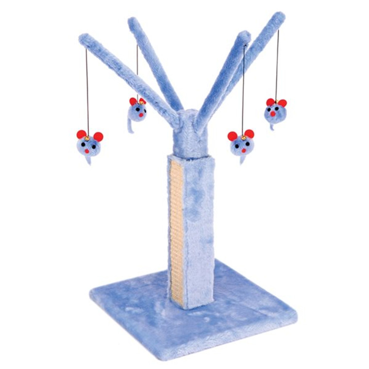 Penn-Plax Cat Scratching Post Play Tree with Mouse Toys | Stands 14" high