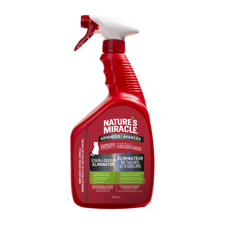 Natures Miracle Cat Advanced Stain & Odour Remover Spray 946 mL