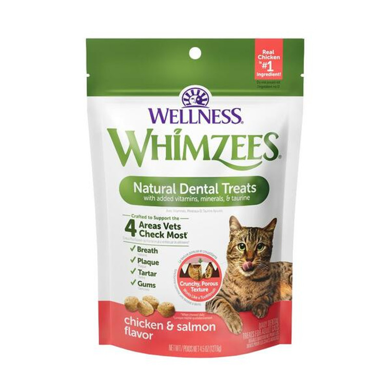 Whimzees Dental Cat Treats Chicken & Salmon 2oz