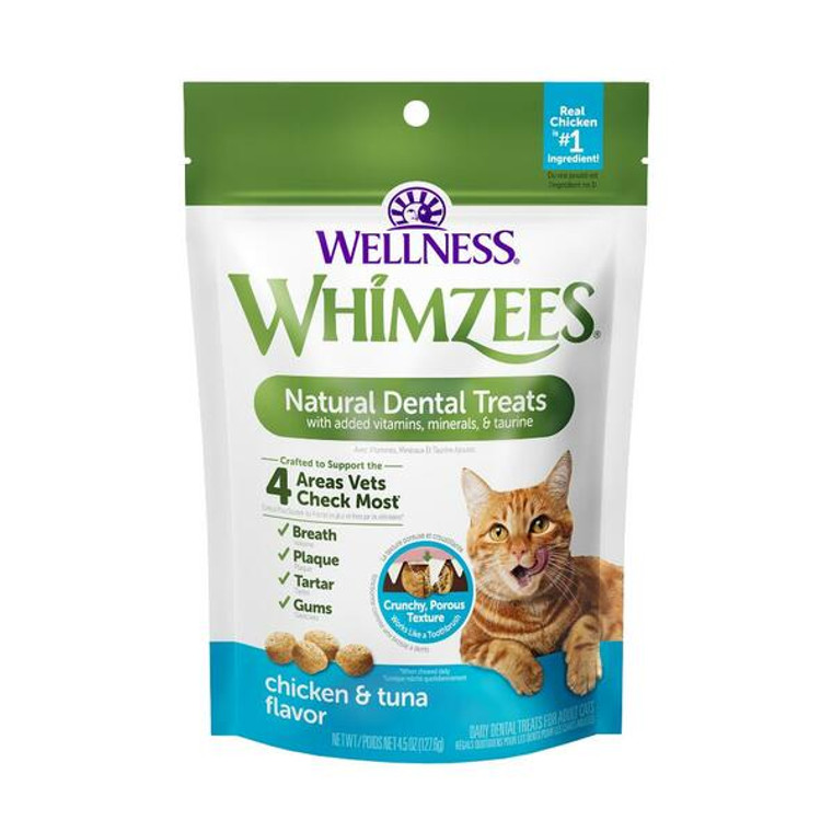 Whimzees Dental Cat Treats Chicken & Tuna 2oz