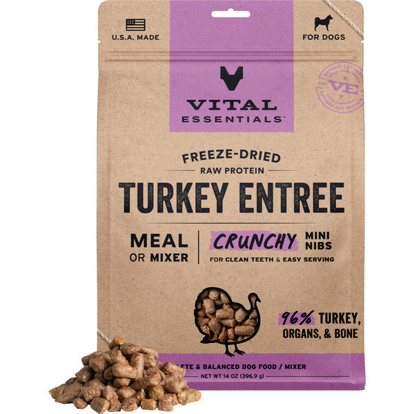 Vital Essentials Turkey Entree Crunchy Mini Nibs FD