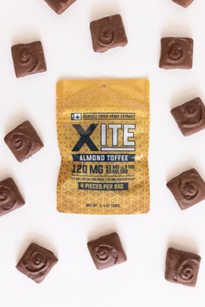 Xite Delta-9 Almond Toffee Squares - 30mg each