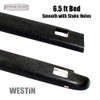 Westin 72-41451 Truck Bed Rail Caps for 02-08 Dodge Ram 6.5' Bed Smooth w Holes