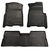 HUSKY LINERS 98381 WEATHERBEATER FLOOR MATS FOR 08-10 FORD F250 F350 SUPER DUTY CREW CAB BLACK