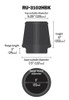K&N RU-3102HBK Clamp On Black Dry Flow Round Rubber Filter 6" Flange X 7.5" Base