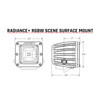 RIGID Industries 682053 Radiance+ Scene RGBW Surface Mount Pair 8 backlights