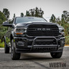 Westin 31-4025 E-Series Bull Bar Fits 2019-2024 Dodge Ram 2500 3500 Black Steel