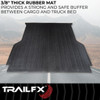 TrailFX Black Flush Drop In Rubber Bed Mat For 15-23 Ford F-150 6.6' Bed 631N
