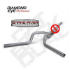 DIAMOND EYE 4" DUAL EXHAUST 94-97 FORD DIESEL F250 F350 7.3L CAT BACK NO MUFFLER