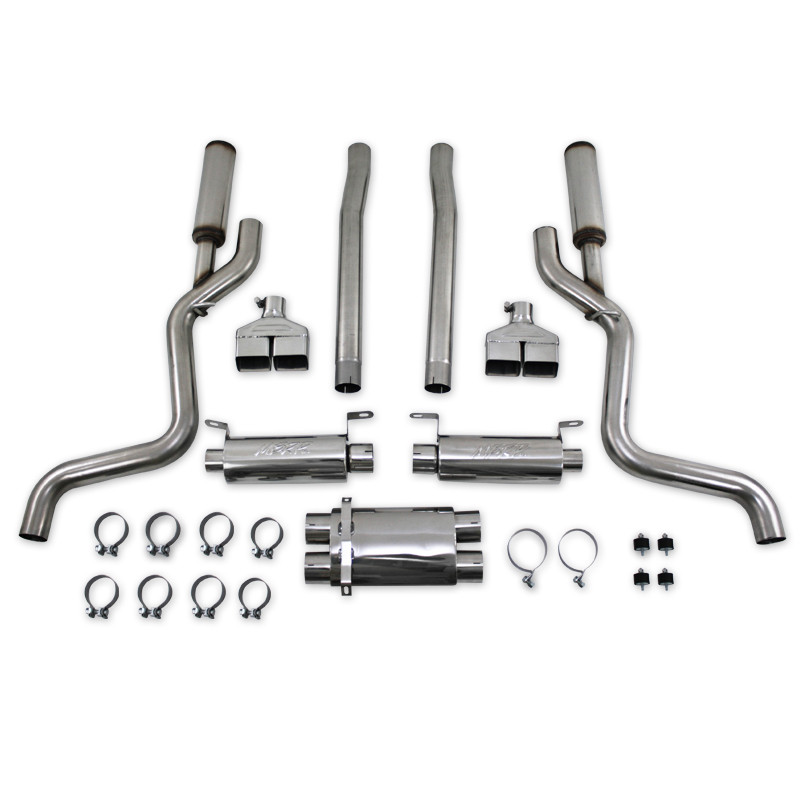 S7110304 - MBRP 2.5" EXHAUST 08-11 DODGE CHALLENGER 6.1L HEMI CAT BACK DUAL T304 STAINLESS