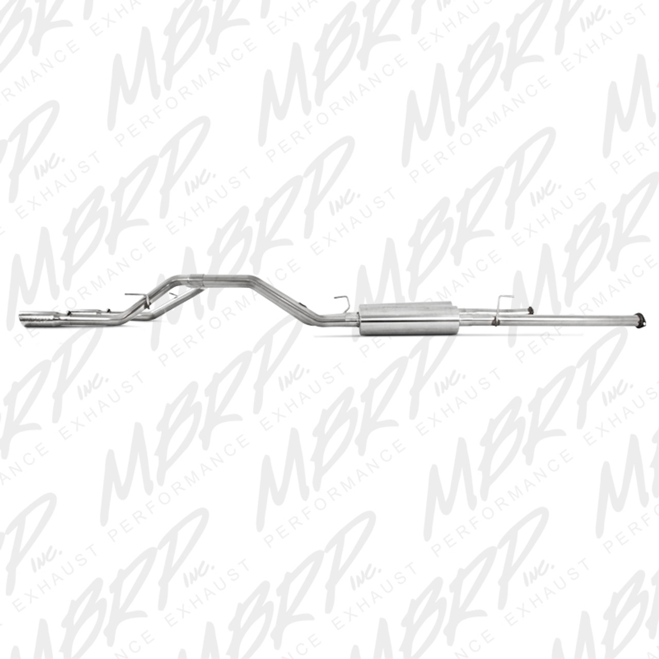 S5312409 - MBRP 2.5" EXHAUST 09-11 TOYOTA TUNDRA 5.7/4.6 CAT BACK DUAL SPLIT REAR STAINLESS