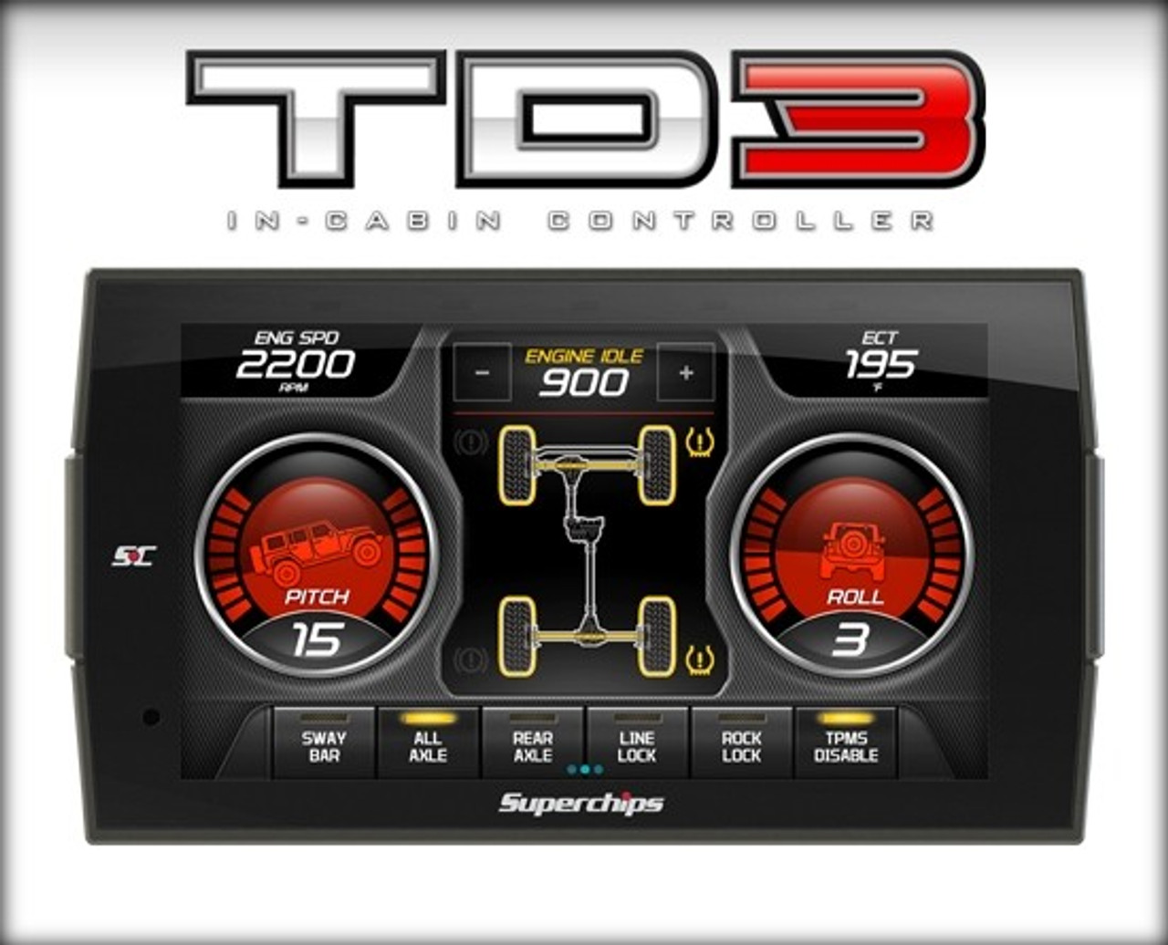 SUPERCHIPS TRAILDASH 3 PERFORMANCE TUNER FOR 2018-2021 JEEP WRANGLER JL 3.6L 2.0L