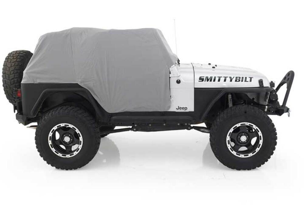 Smittybilt 1061 Cab Cover w Door Flap for 1992-2006 Jeep Wrangler YJ TJ Gray
