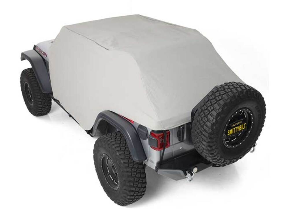 Smittybilt Water Resistant Cab Cover for 2018-2023 Jeep Wrangler JL 4 Door Gray