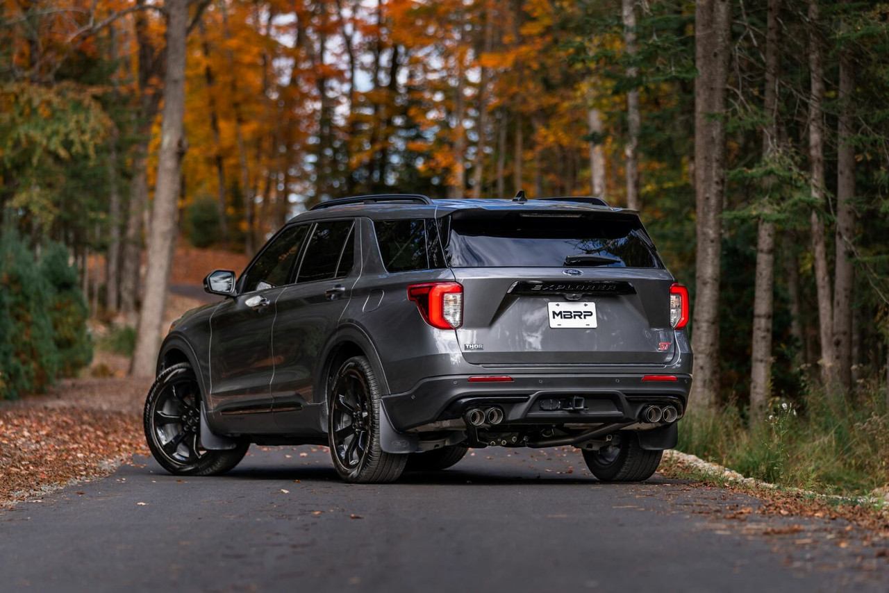 MBRP 2.5" Axle Back Quad Exhaust W 4" Carbon Tip For 20-25 Explorer Aviator 3.0L