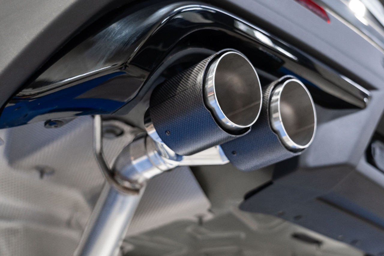 MBRP 2.5" Axle Back Quad Exhaust W 4" Carbon Tip For 20-25 Explorer Aviator 3.0L