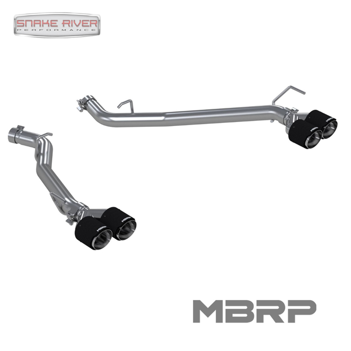 MBRP 2.5" Axle Back Quad Exhaust W 4" Carbon Tip For 20-25 Explorer Aviator 3.0L
