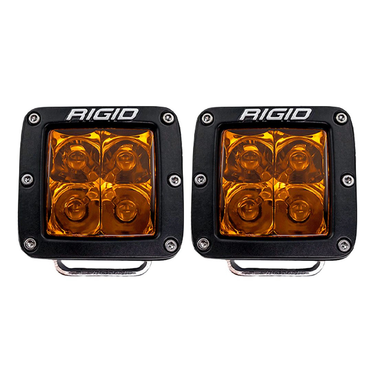 Rigid Industries 20252 D-Series LED Light Spot with Amber PRO Lens Pair