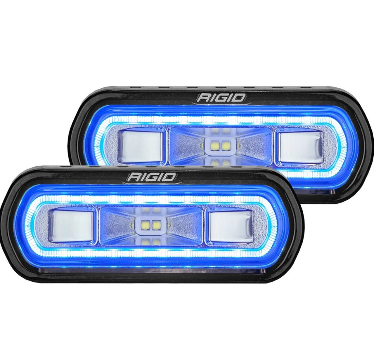 Rigid Industries SR-L Series Off-Road Spreader Pod 3 Wire Surface Mount with Blue Halo Pair  53121