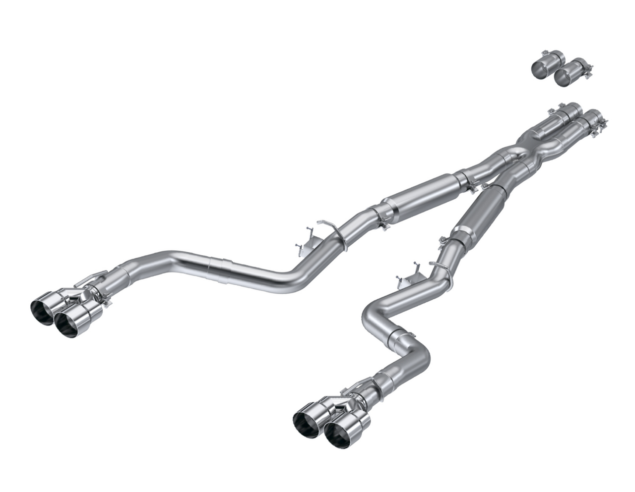 MBRP S7113AL Dual Quad Exit Exhaust for 15-23 Dodge Challenger 5.7L 6.2L 6.4L