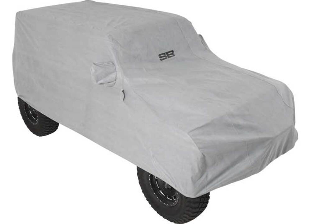 Smittybilt 845 Full Climate Cover w Bag for 2018-2026 Jeep Wrangler JL 4 Dr Gray