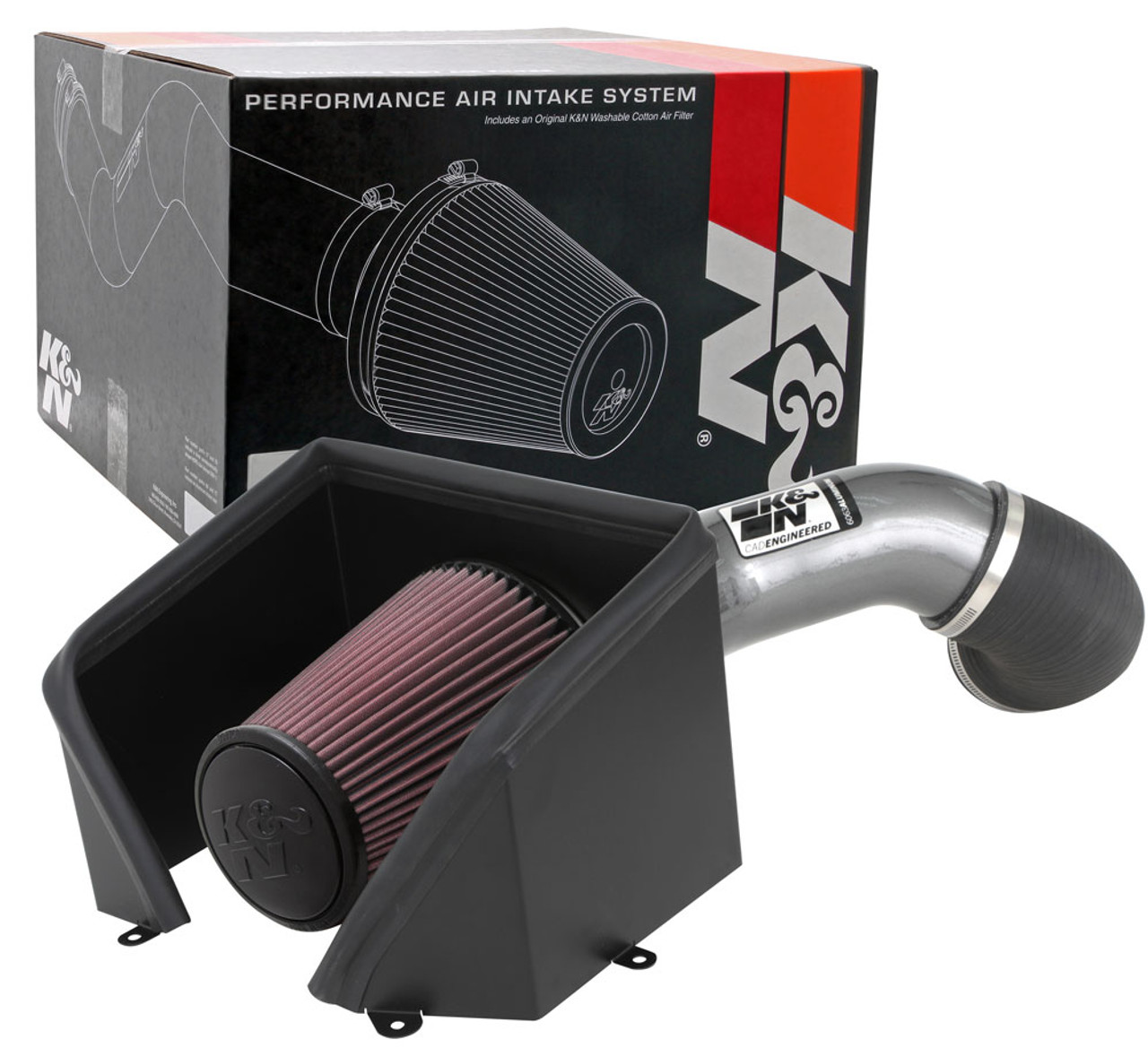 K&N 77-3103KC Air Intake For 20-23 Chevy Silverado GMC Sierra 2500 3500 6.6L Gas