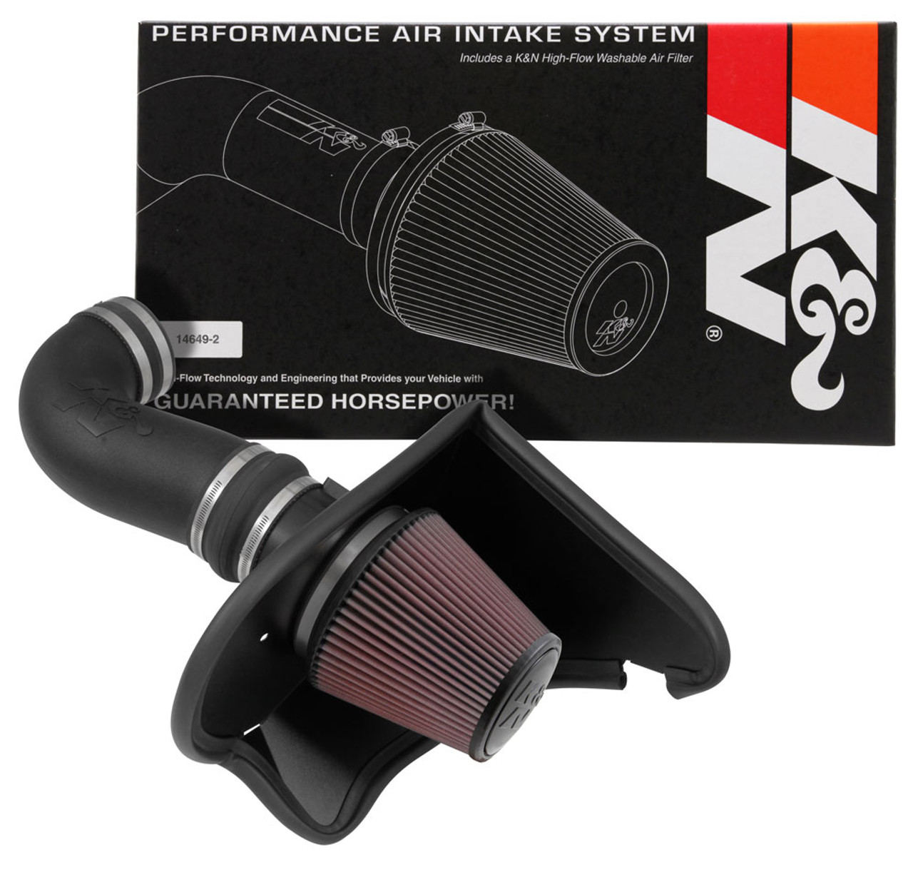 K&N 63-3092 Performance Air Intake System For 2016-2024 Chevrolet Camaro SS 6.2L