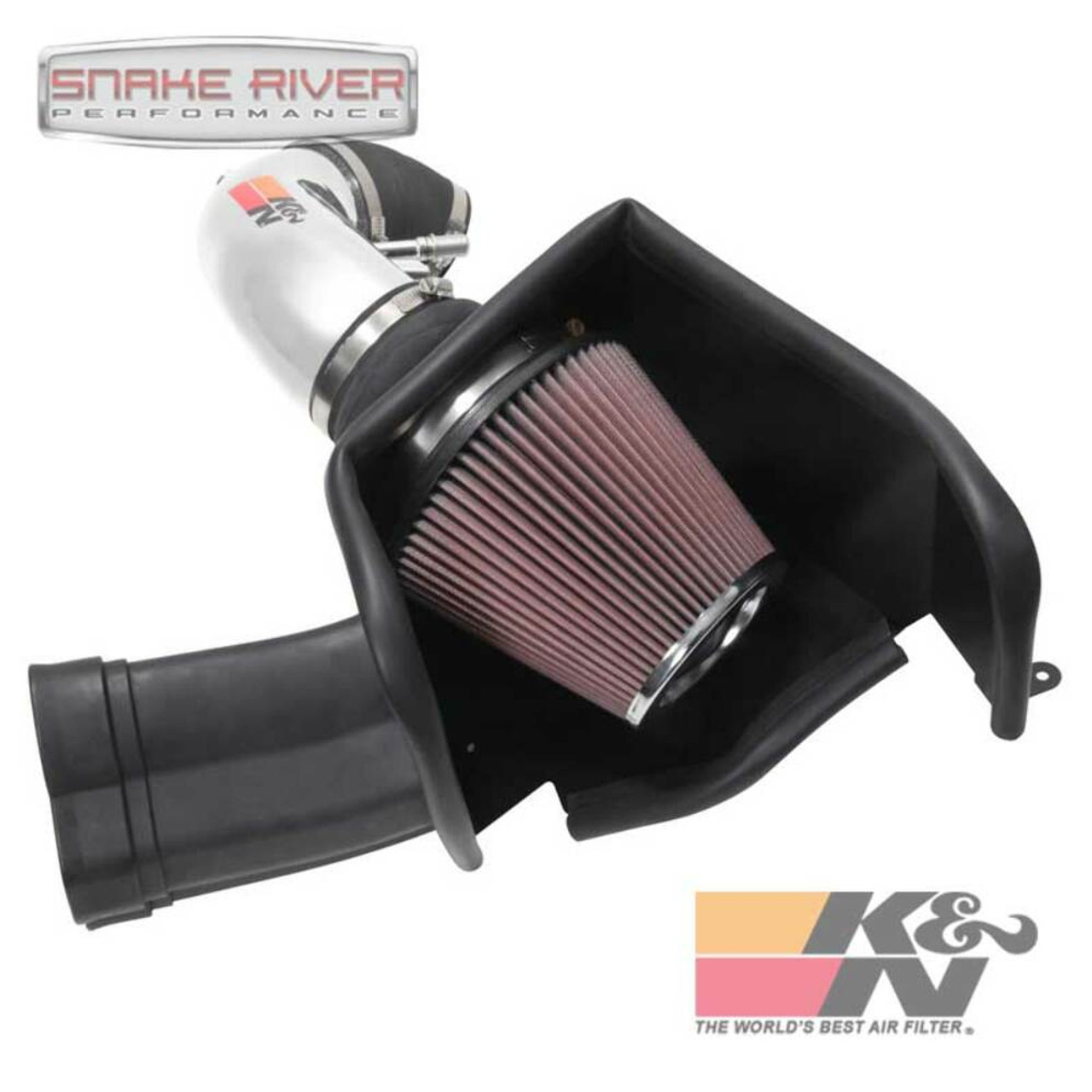 K&N 69-3540TP Cold Air Intake For 2018-2023 Ford Mustang GT 5.0L Polished Tube
