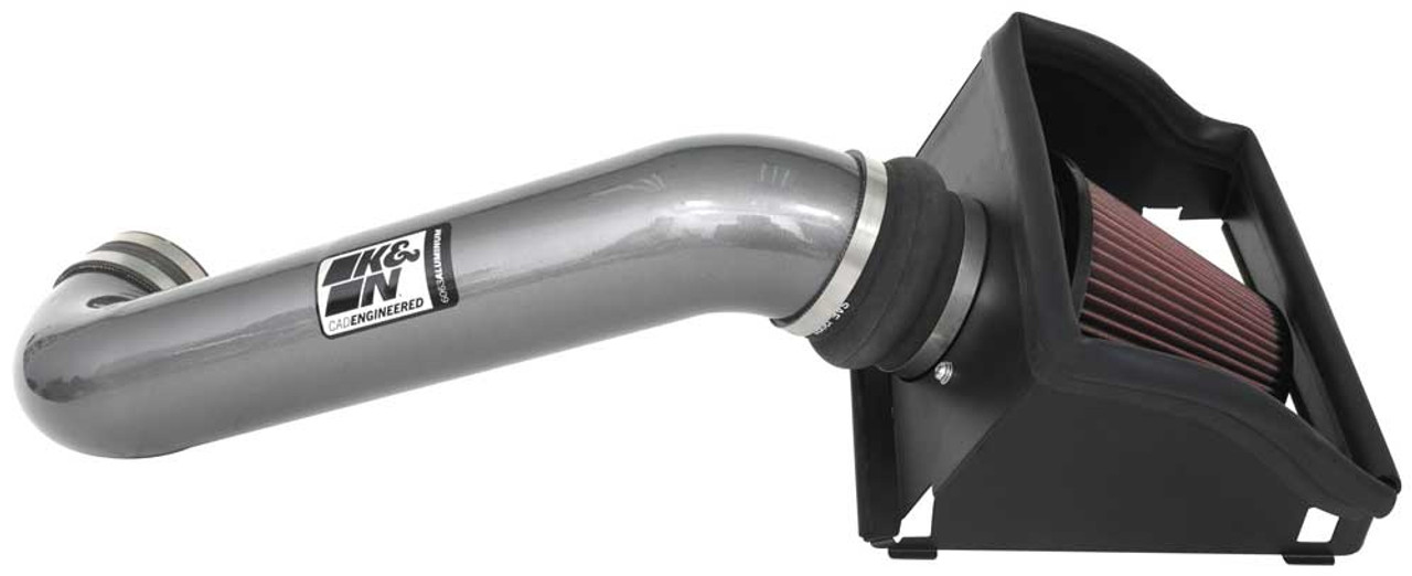 K&N 77-2616KC Performance Air Intake System For 21-23 Ford F150 5.0L Gray tube