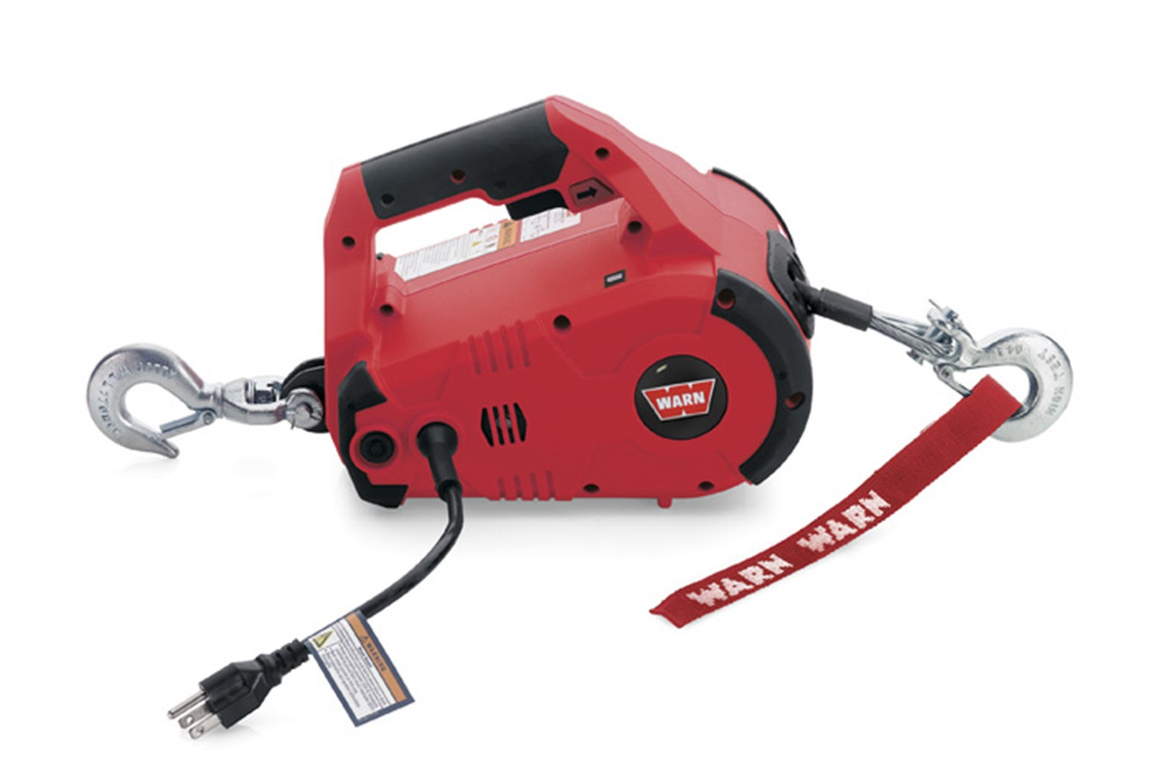 Warn 885000 PullzAll Hand Held Electric Winch 120V 1000lb 15' Steel Rope