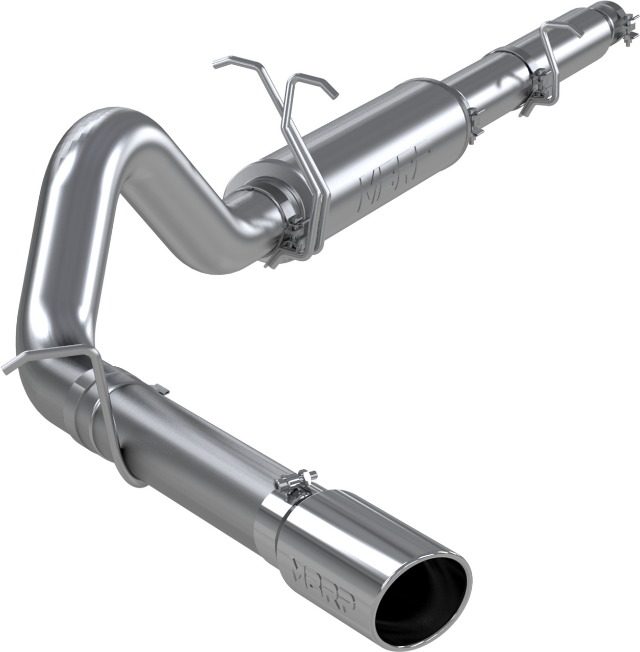 S5206AL - MBRP 4" EXHAUST 1999-2004 FORD F250 F350 V10 CAT BACK SINGLE SIDE ALUMINIZED GAS