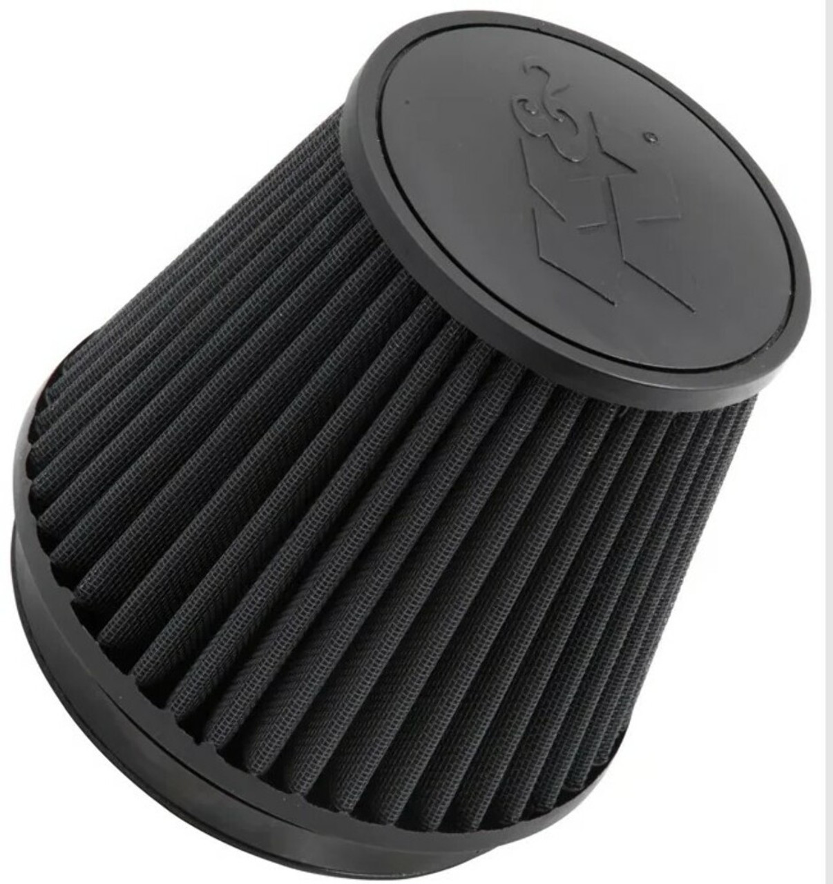 K&N RU-3102HBK Clamp On Black Dry Flow Round Rubber Filter 6" Flange X 7.5" Base