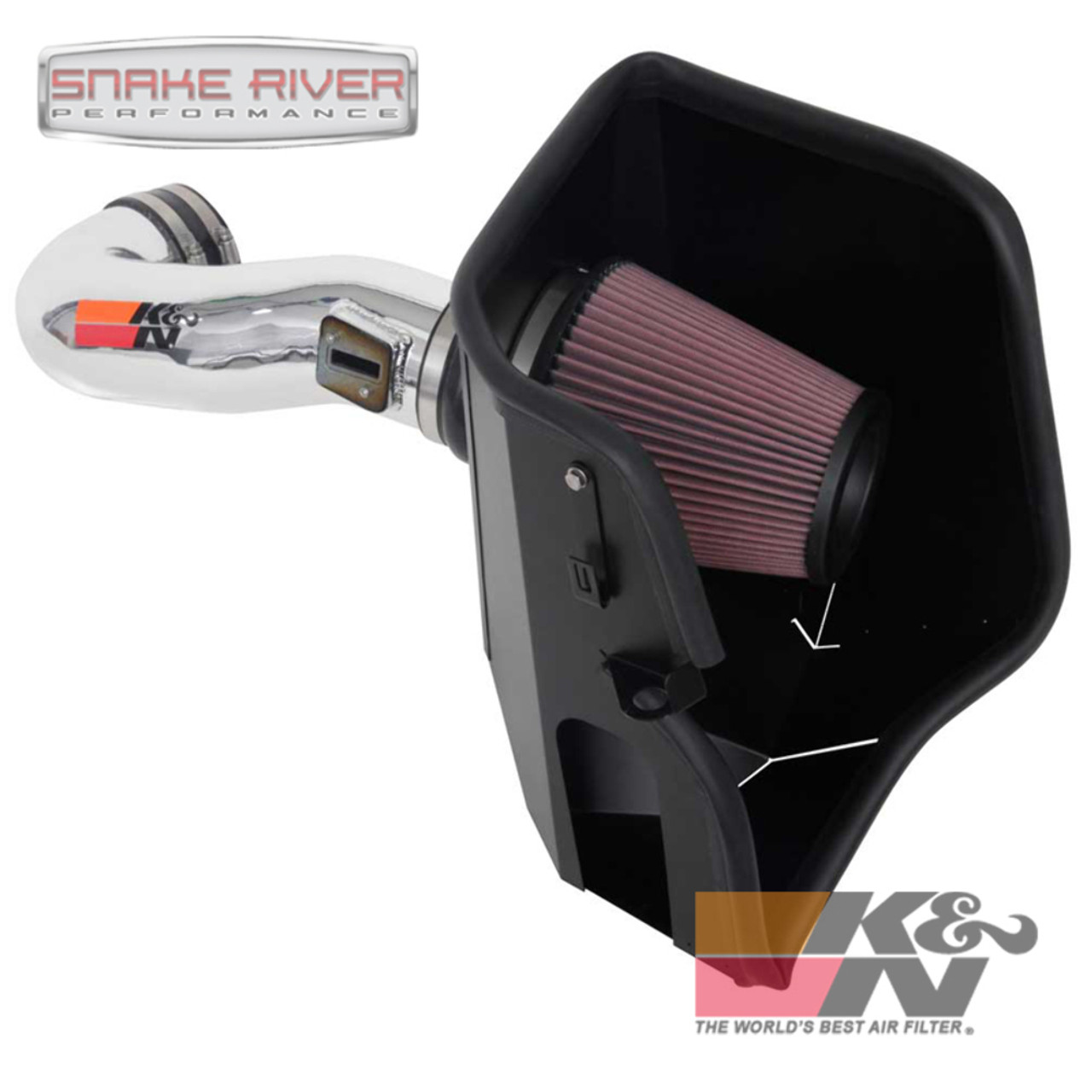 K&N 77-3110KP Air Intake For 2019-2025 Chevy Silverado GMC Sierra 1500 5.3L 6.2L