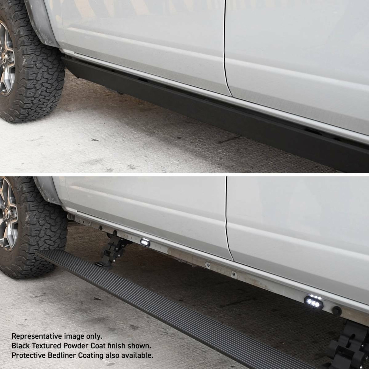 Go Rhino 20442987T E1 Electric Running Boards For 16-23 Toyota Tacoma Crew Cab