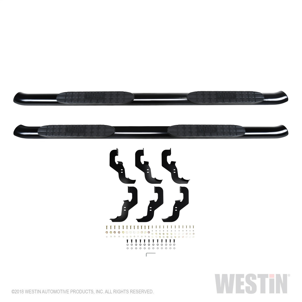 Westin PRO TRAXX 4" Oval Nerf Step Bars for 19-23 Silverado Sierra 1500 Crew Cab