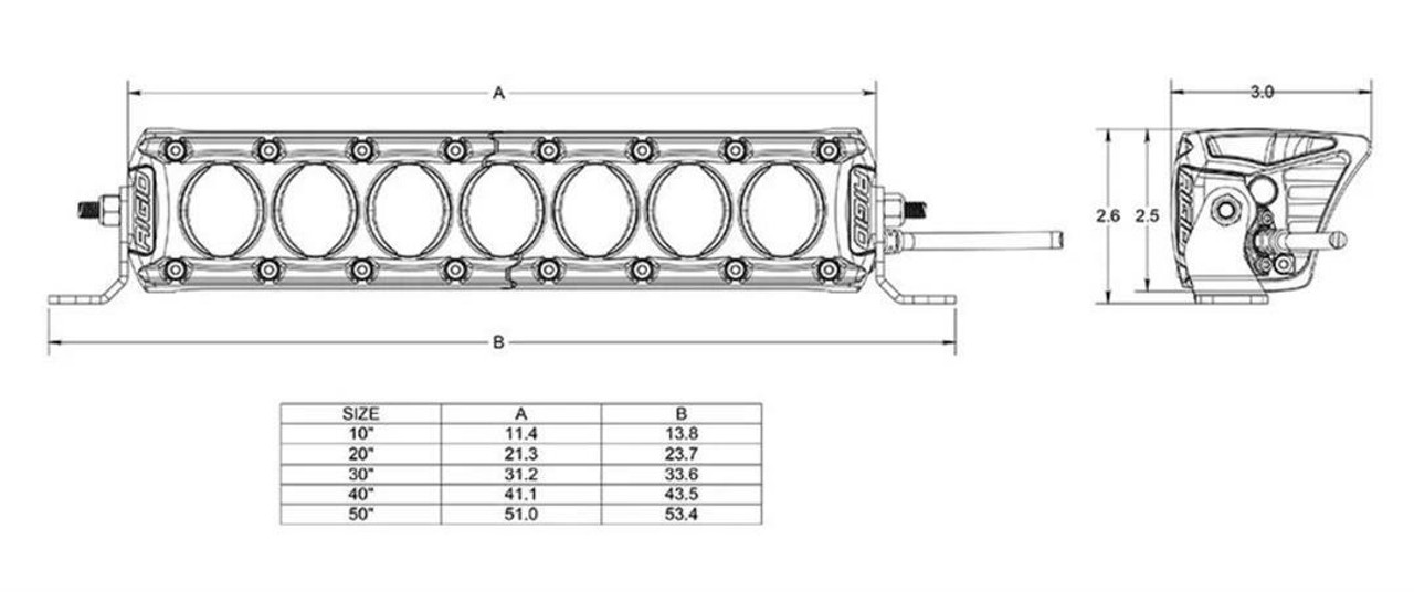 Rigid Industries Revolve 40 Inch LED Light Bar with Amber Trim Ring  441613