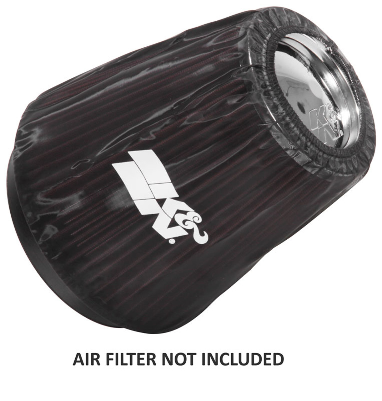 K&N RF-1041DK Air Filter Wrap Prefilter Black 7.5" Base 5 Top Tapered 7.5 Height
