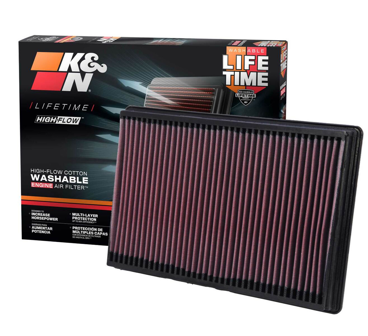 K&N 33-2247 Replacement Air Filter For 03-26 Dodge Ram 1500 5.7L 03-18 2500 3500