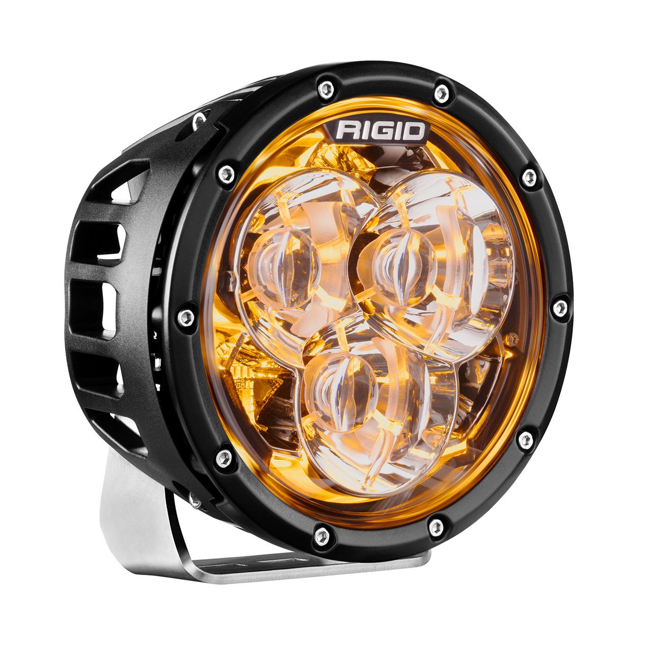 RIGID 6" 360 Series Laser LED Light w Precision Spot Optics Amber Backlight Pair