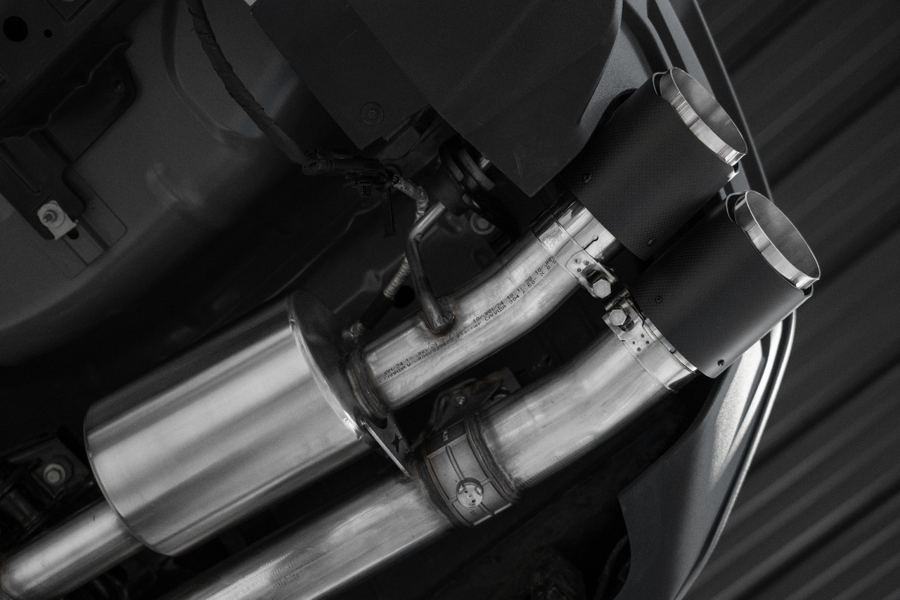 MBRP 3" Quad Rear Exhaust for 24-26 Ford Mustang GT S650 5.0L Carbon Fiber Tip
