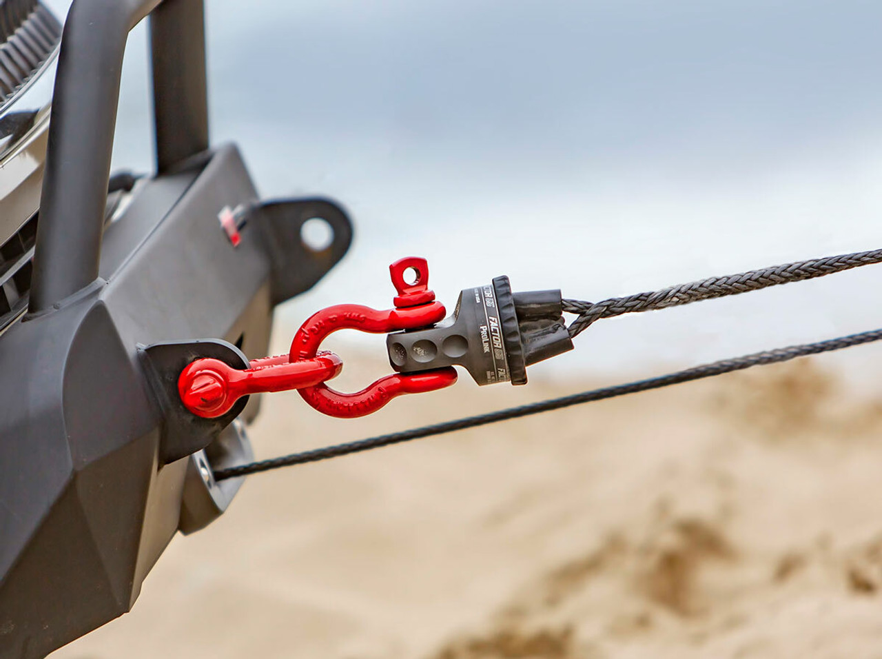 Factor 55 < 3/8" Rope Silver ProLink Winch Shackle Mount 16K LBS Load 00015-05