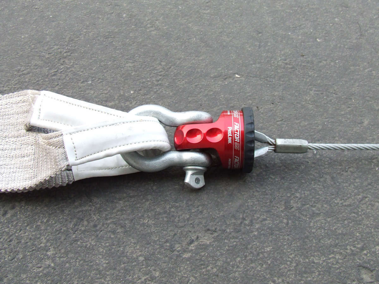 Factor 55 < 3/8" Rope Silver ProLink Winch Shackle Mount 16K LBS Load 00015-05